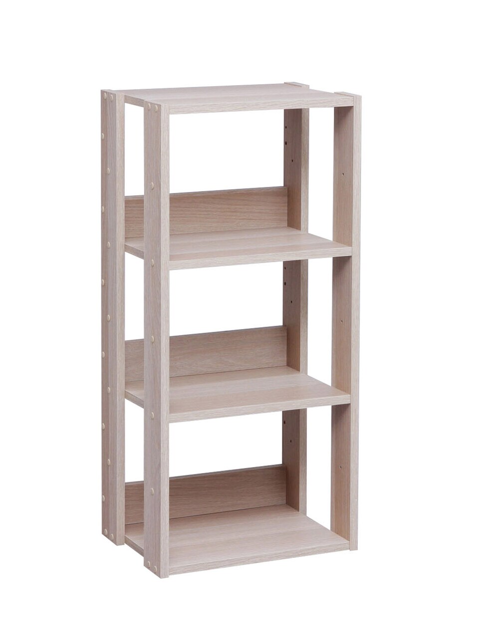 IRIS USA 3 Shelf Open wood toned Shelving Rack Unit, Brown/Light Brown